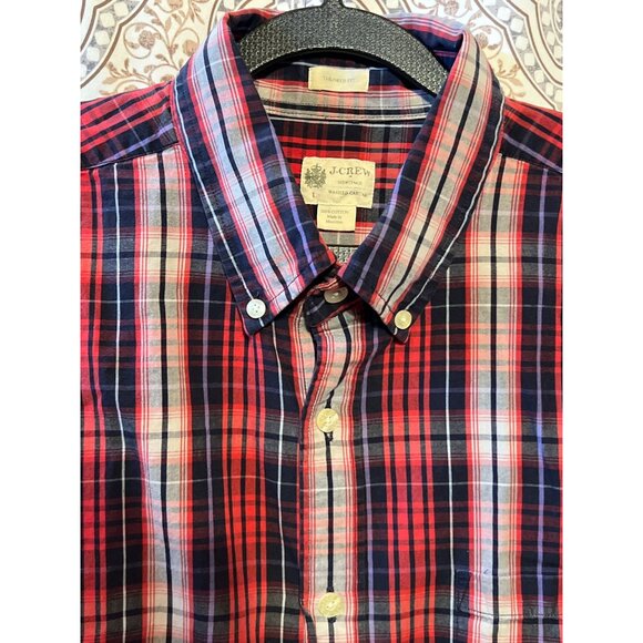 J. Crew Mens Plaid Long Sleeve Button-Down Shirt Size L - Picture 9 of 11
